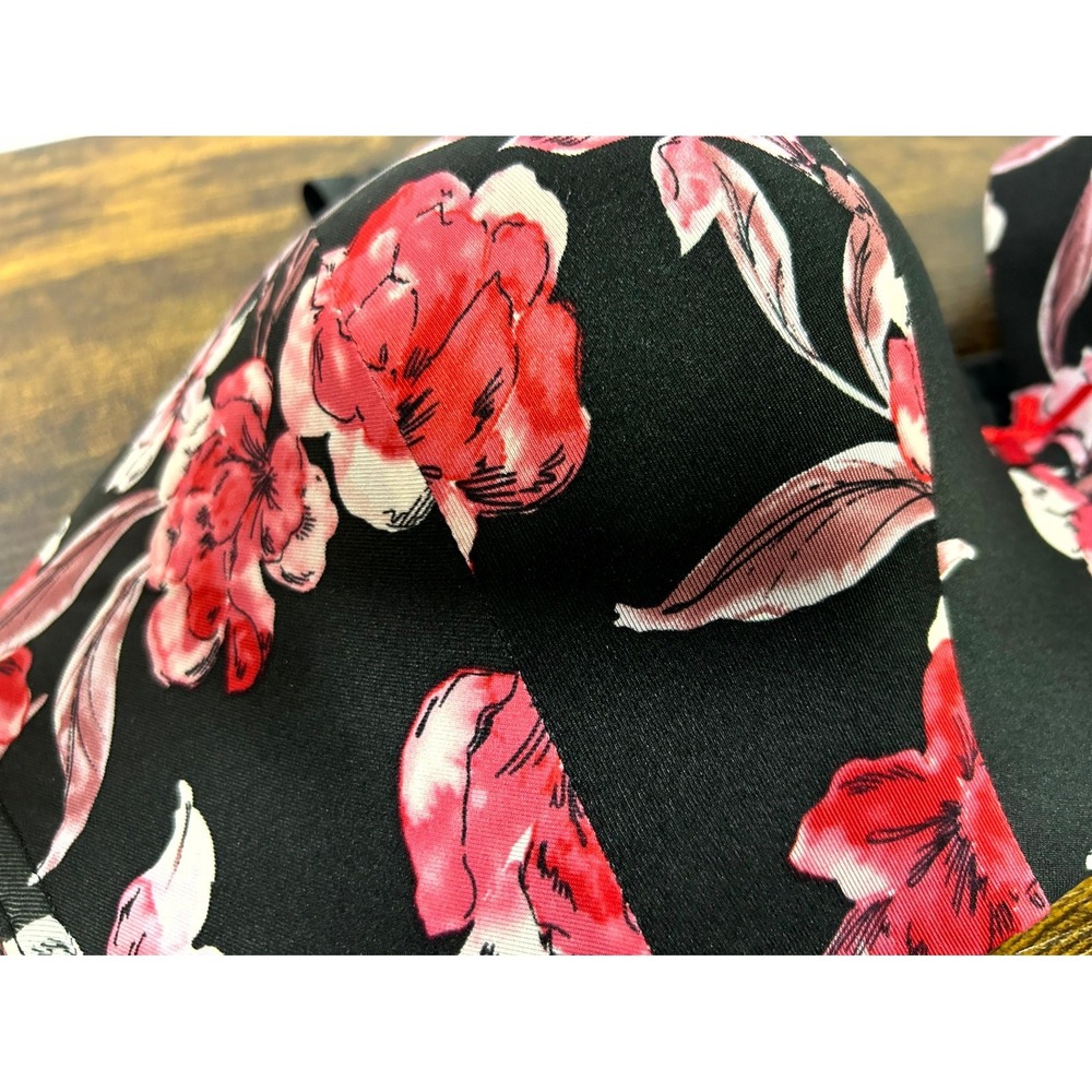 Cacique x Lane Bryant 42DD No-Wire T-Shirt Bra Floral Lightly Lined Wireless - Picture 3 of 12